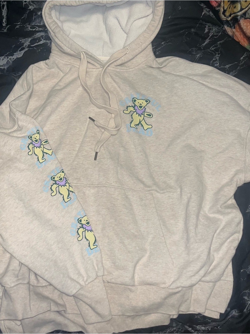American eagle seriously huggable Grateful Dead Hoodie Dancing Bear oversized sm